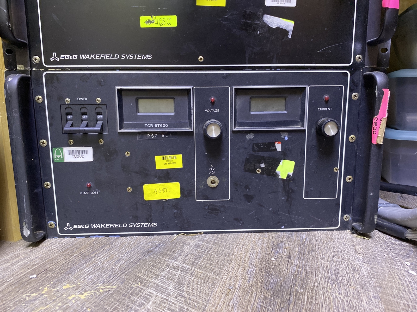 TCR 6T600 6v 600amp EG&G Wakefield Systems Power Supply