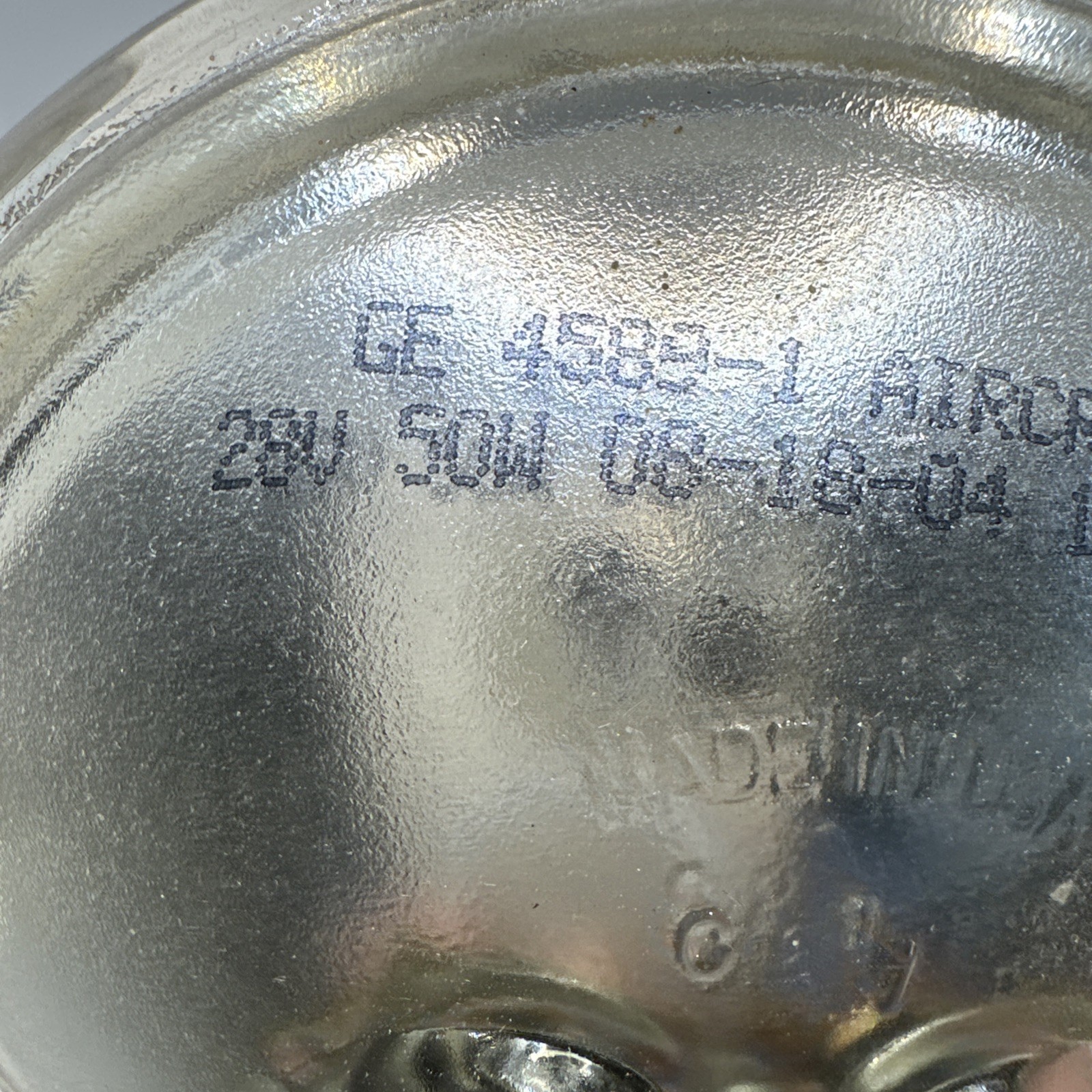 Lot of 2 GE 4589-1 Aircraft 28v 50w Seal Beam Lamp 24volt Made In USA