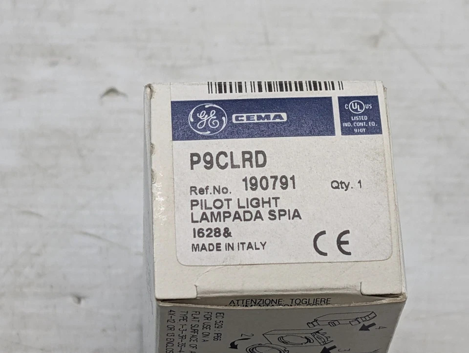 NEW General Electric P9CLRD RED Pilot Light