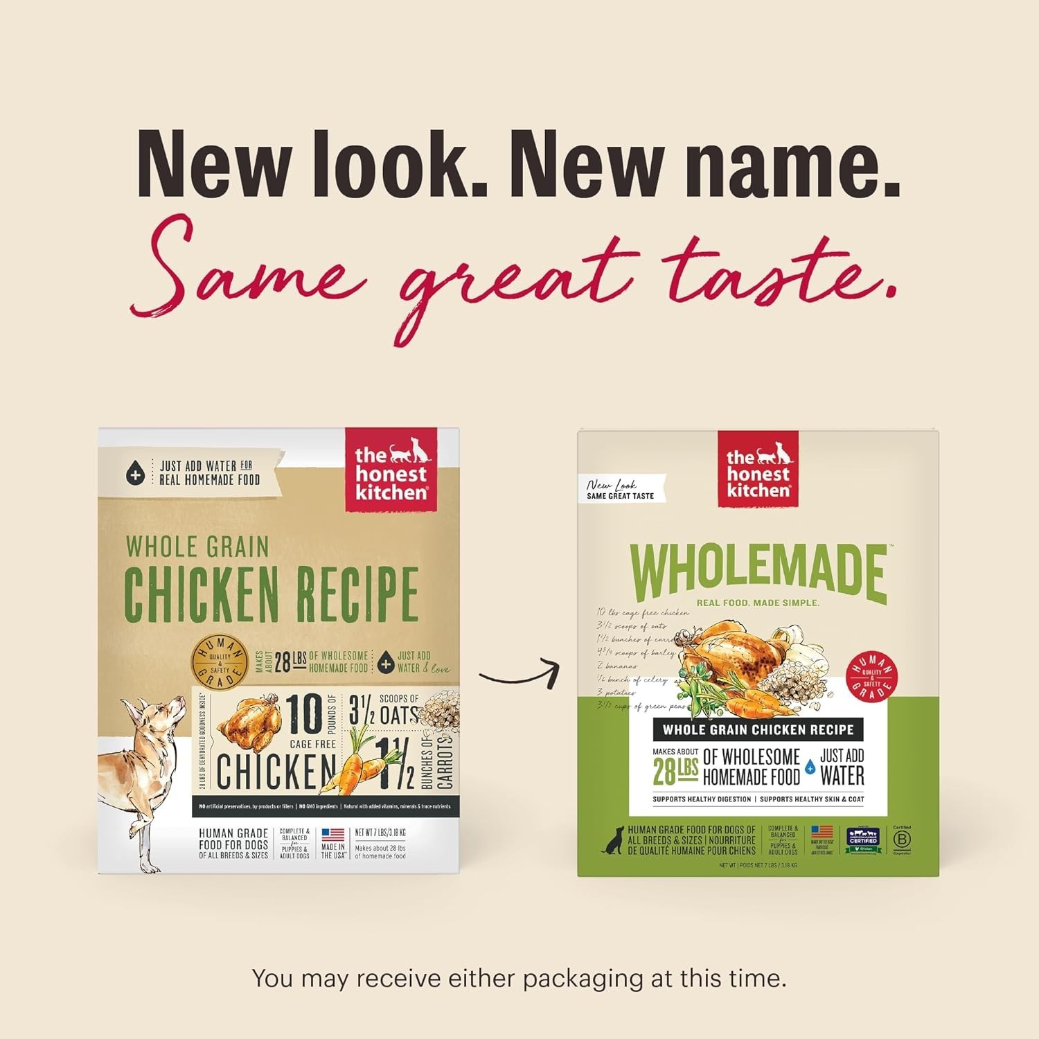 The Honest Kitchen Human Grade Wholemade Dehydrated Whole Grain Dog Food 10 lb