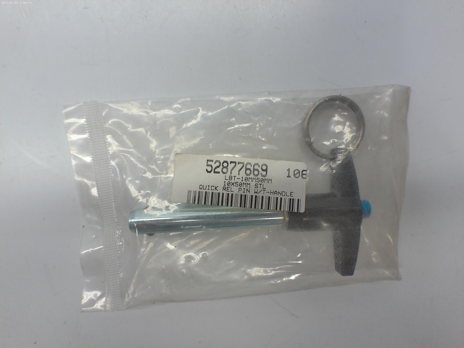 INDUSTRIAL SPARE 52877669 LBT-10MM50MM PIN W/T-HANDLE NSNP