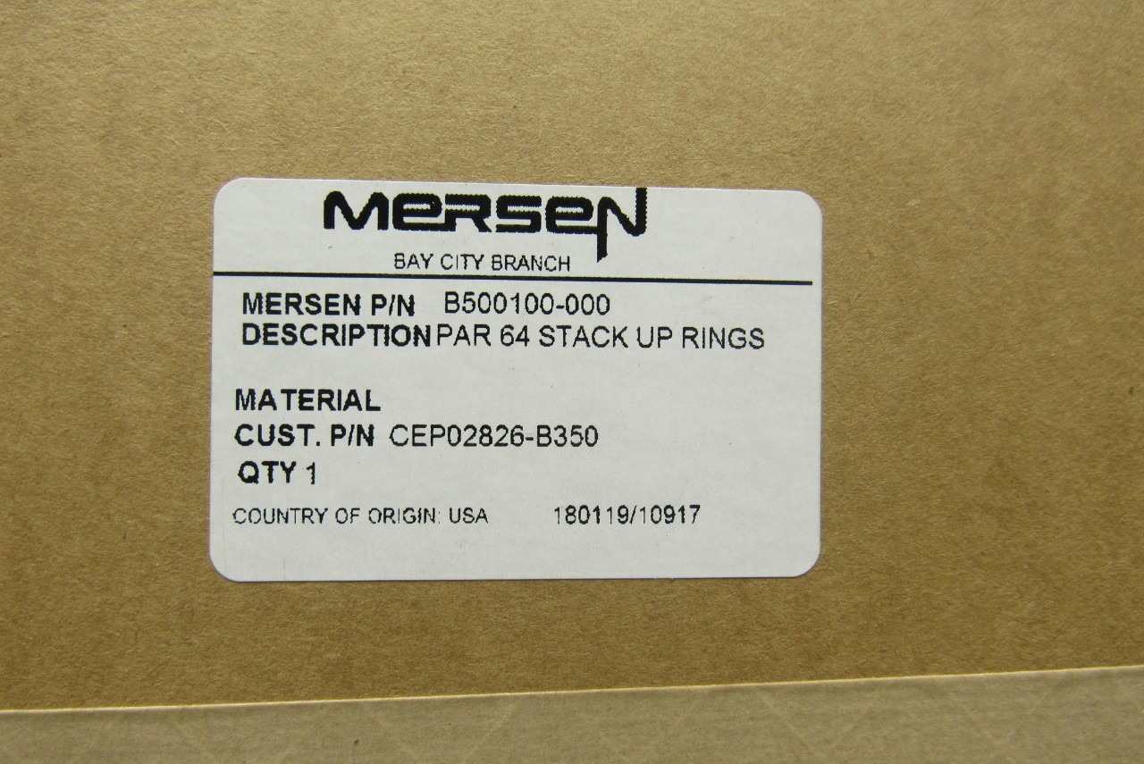 Mersen B500100-000 Par 64 Stack Up Ring Graphite