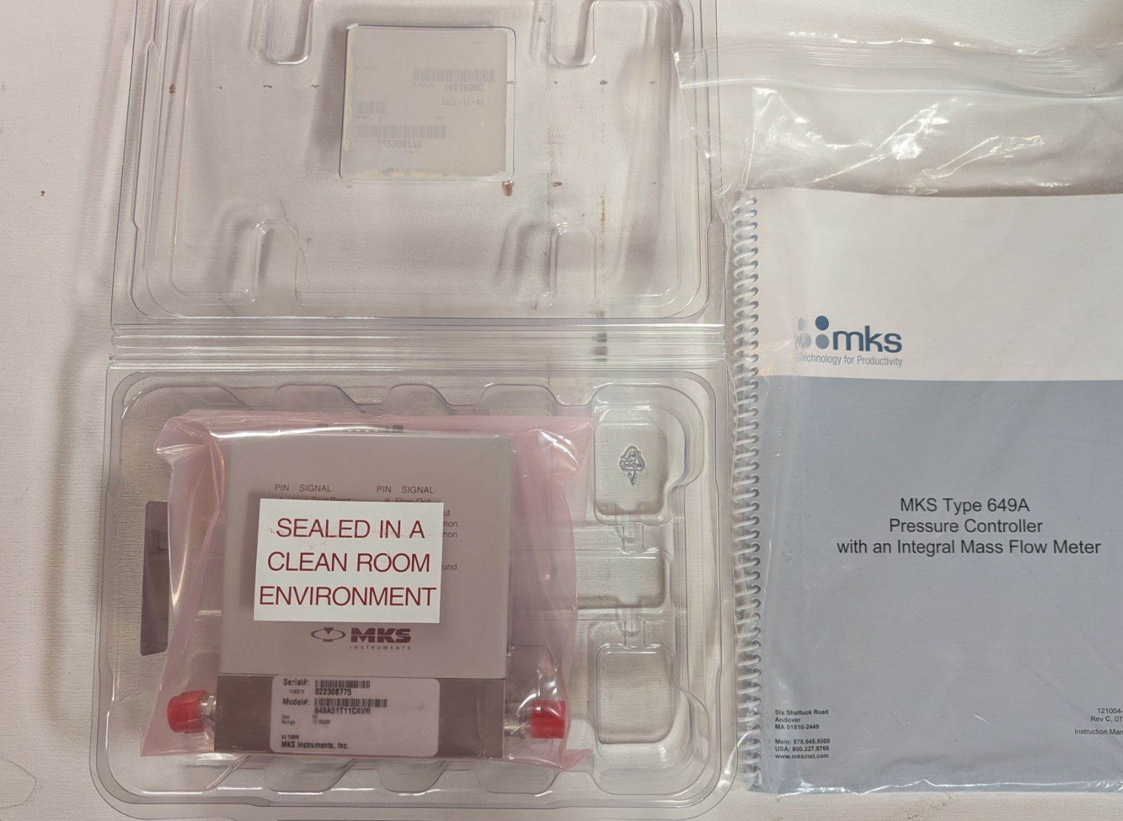 MKS Mass Flow Controller VCR Gas N2, 10 SCCM, 50 Torr 649A51T11CAVR New In Box
