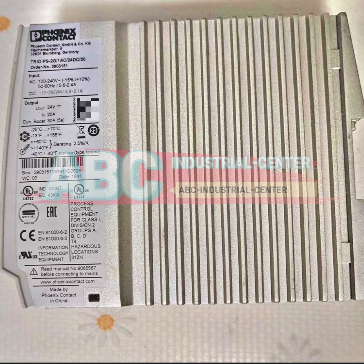 1PCS New Phoenix 2903151 TRIO-PS-2G/1AC/24DC/20 Switching Power Supply#