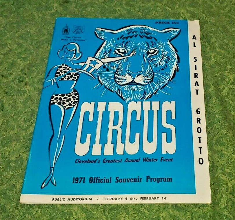 Cleveland Auditorium 1971 Al Sirat Grott Circus Souvenir Program (CST)