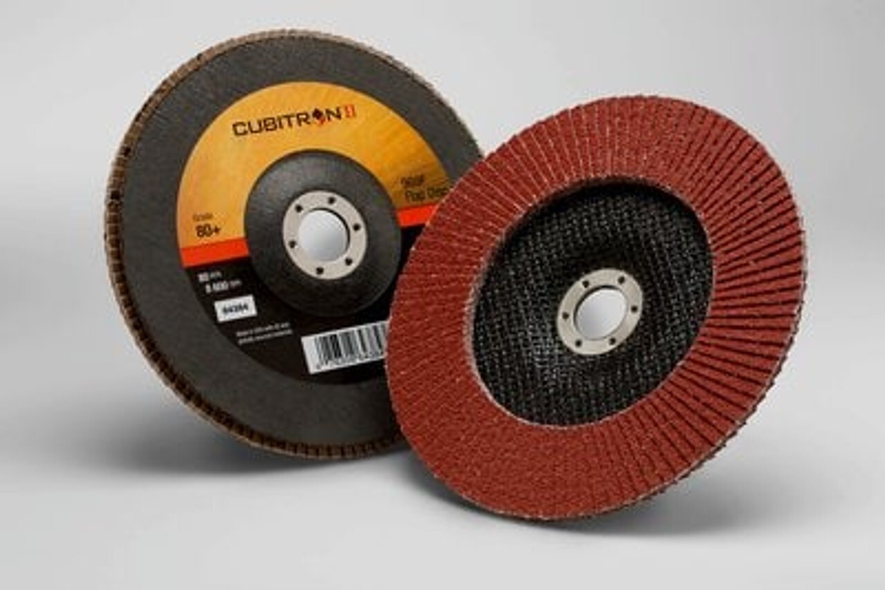 Lot of 5 – 3M Cubitron II Flap Disc 969F, T27 Giant 7″ x 5/8-11 80+ Sanding Disc