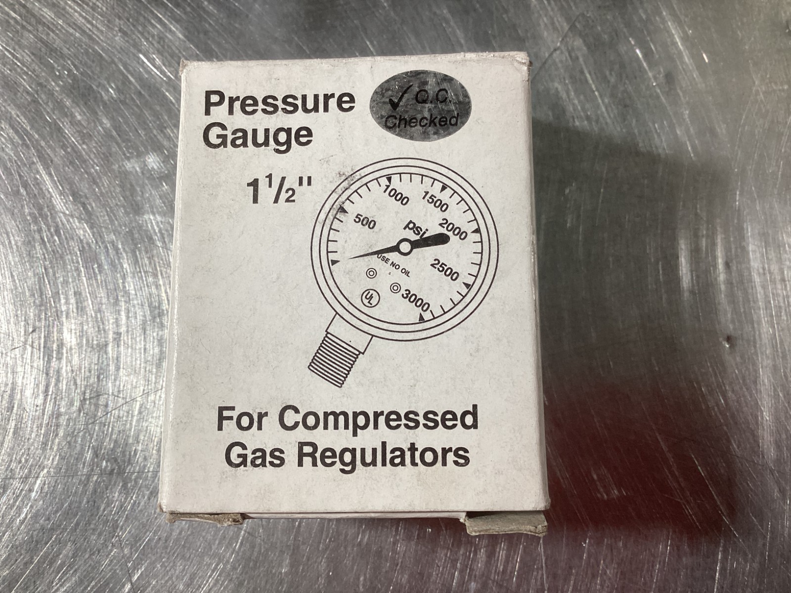 Pressure Gauge PG-154000 1.5″ 4000 PSI Compressed Gas Regulator Gauge