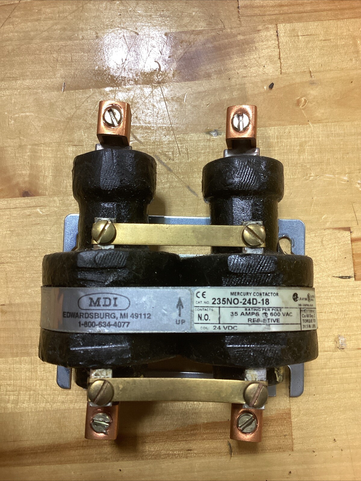 MDI 35A 600 VAC 2-POLE CONTACTOR 235NO-24D-18 B37