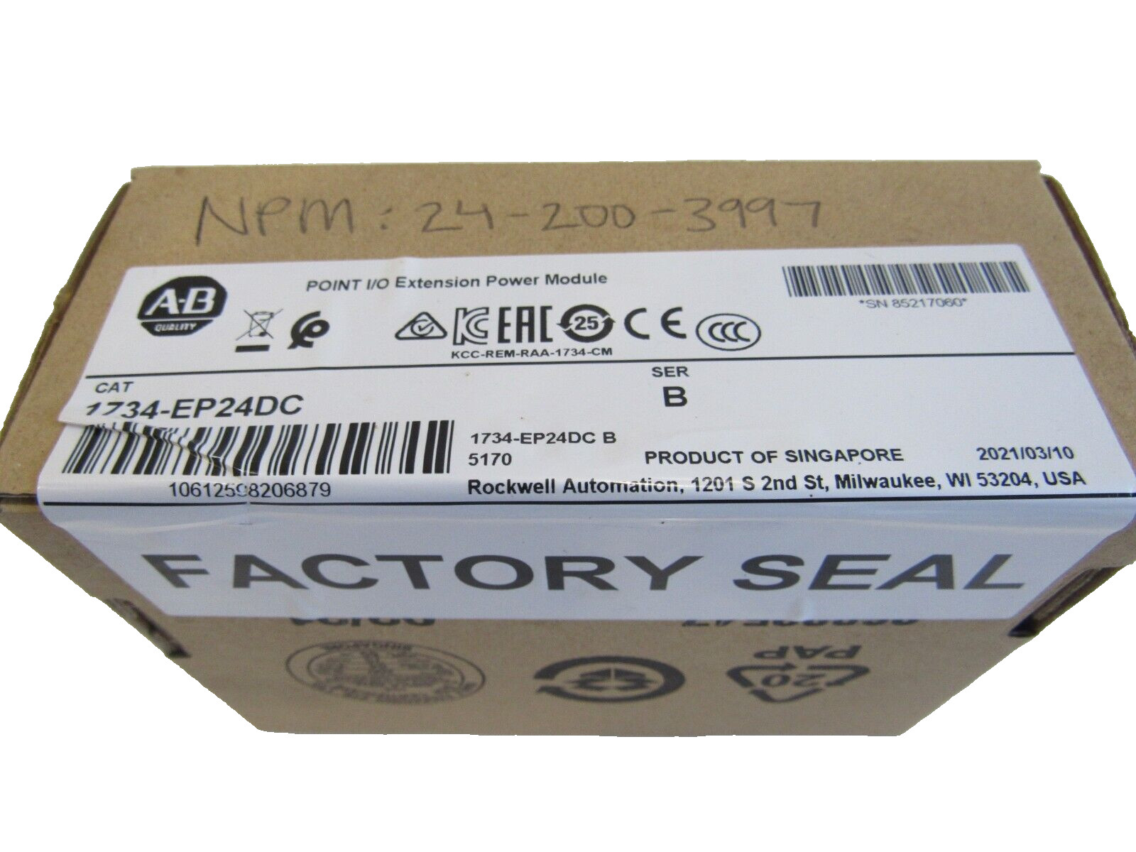 ALLEN BRADLEY 1734-EP24DC POWER MODULE 1734EP24DC FACTORY SEALED