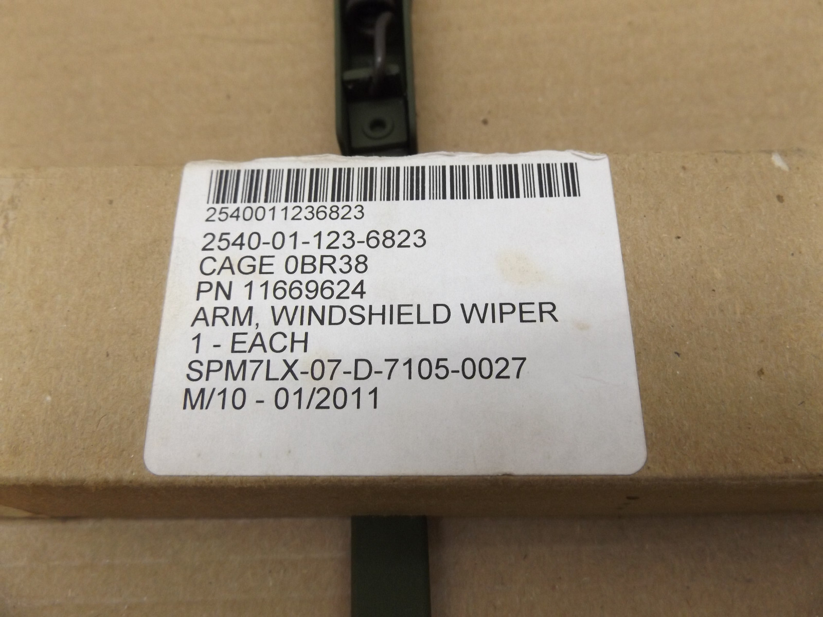 Windshield Wiper Arm 5-Ton 2.5-T M939 M818 M931 M35 11669624 NSN 2540011236823
