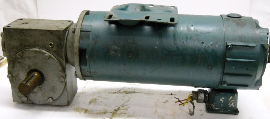 RELIANCE DC MOTOR, T56H1034R-XL, 1.5 HP & HUB CITY GEARBOX MODEL #264