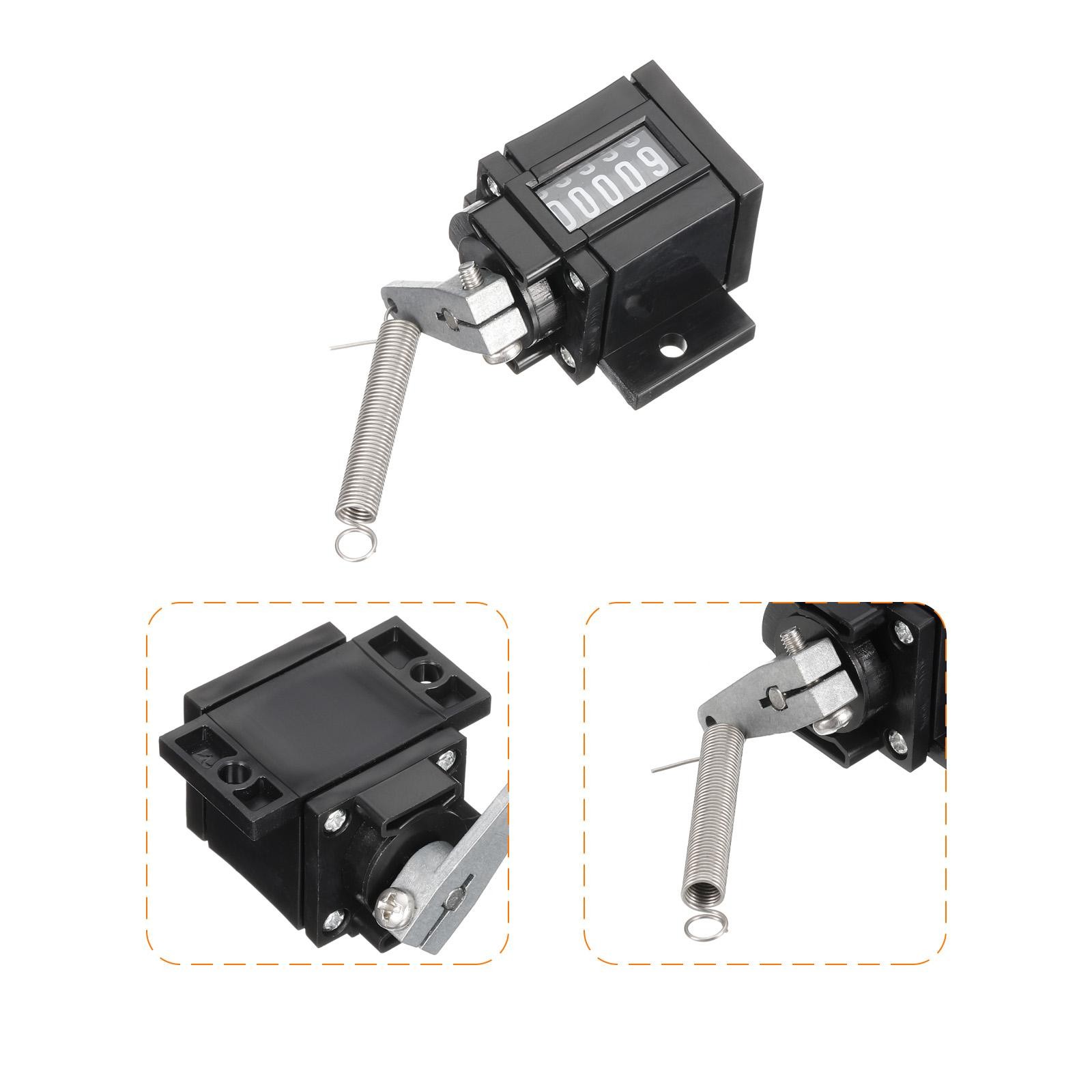 Manual Tally Counter with Spring 5 Digit Mechanical Manual Stroke Clicker