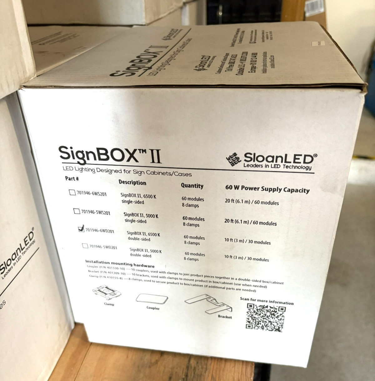 Sloan LED SignBOX II New Complete Kit Double-sided 6500K SignRayz PRO SignBOX3