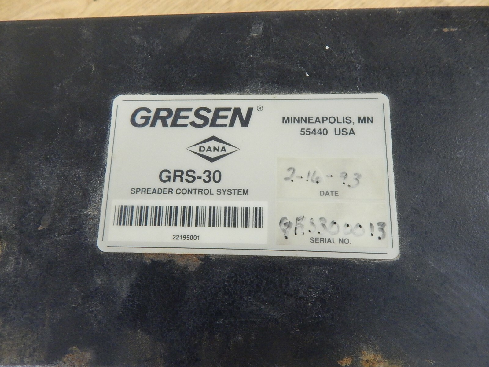 Gresen GRS30 Dana GRS300013 Spreader Control System *FREE SHIPPING*