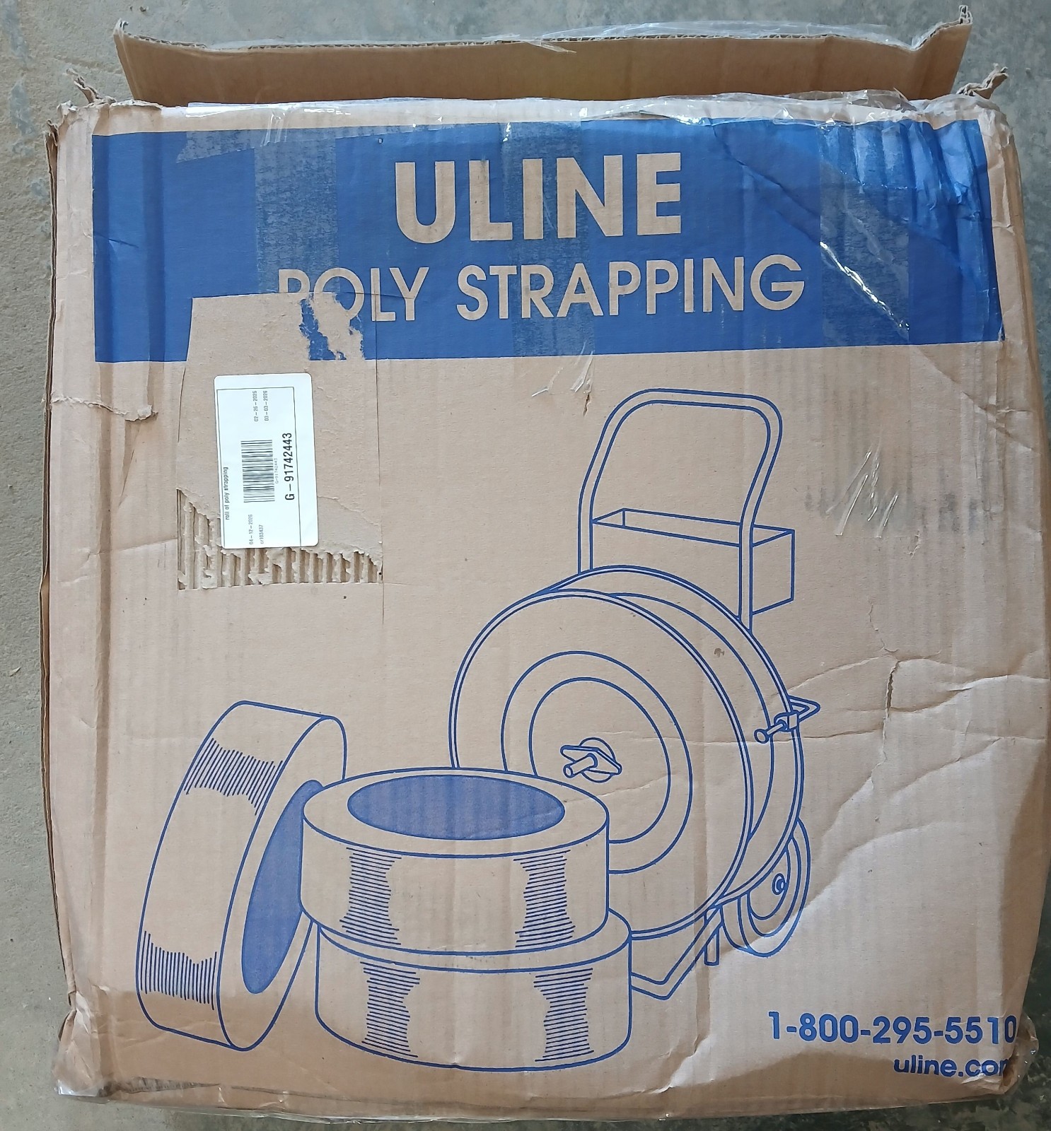1 NEW ULINE S821 BLACK POLYSTRAPPING NIB ***MAKE OFFER***