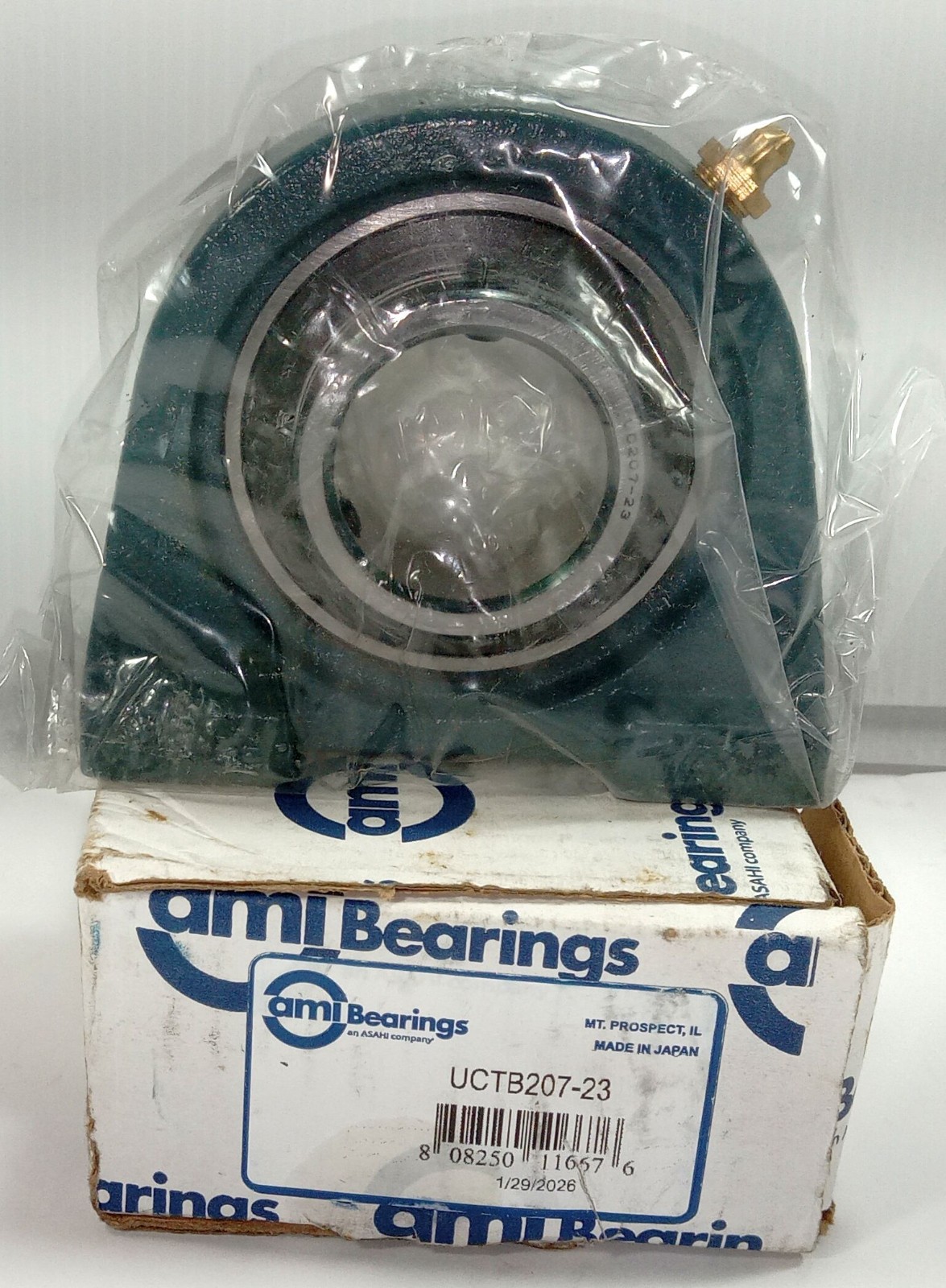 1 NEW AMI UCTB207-23 1 7/16″ TAPPED BASE PILLOW BLOCK BEARING NIB **MAKE OFFER**