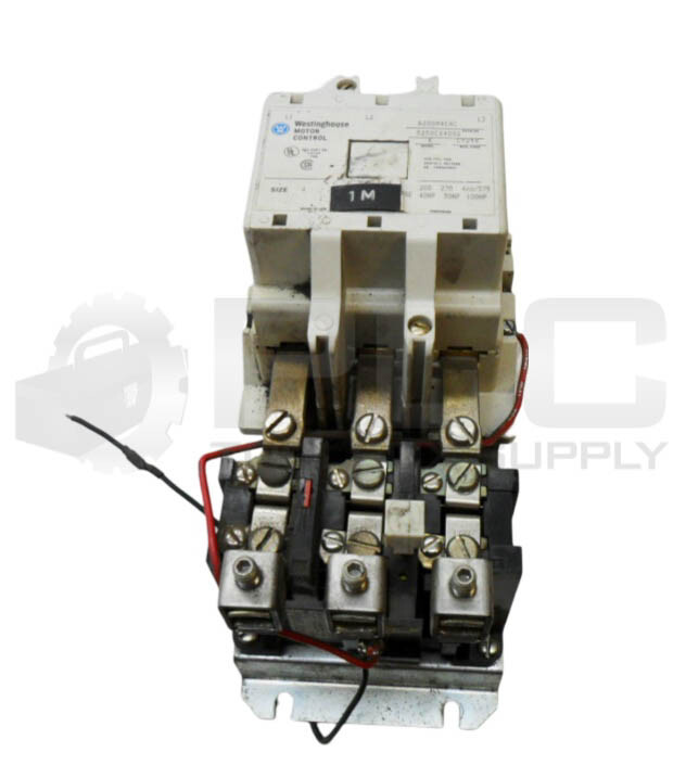 WESTINGHOUSE A200M4CAC MOTOR CONTROL W/ 5250C79G01 COIL W/ BA43A /A RELAY