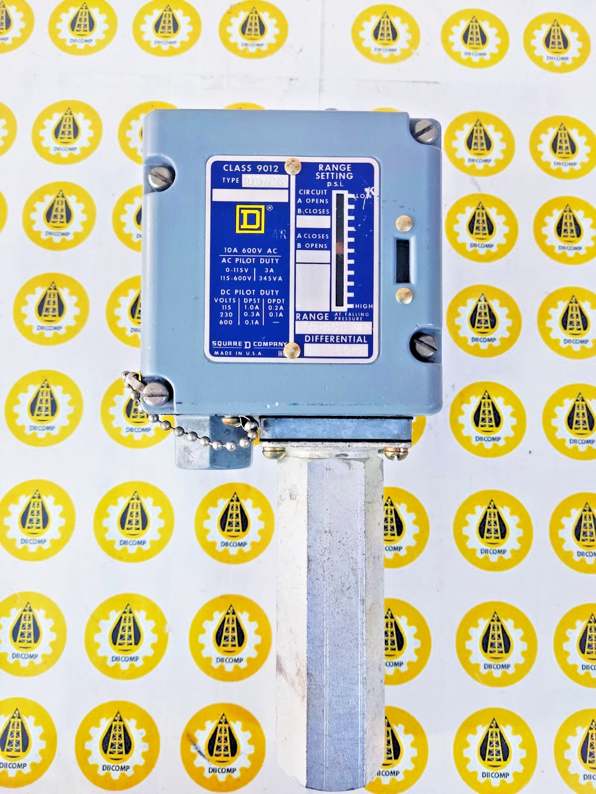 Square D ACW26 PRESSURE SWITCH CLASS 9012 FORM ACW-26