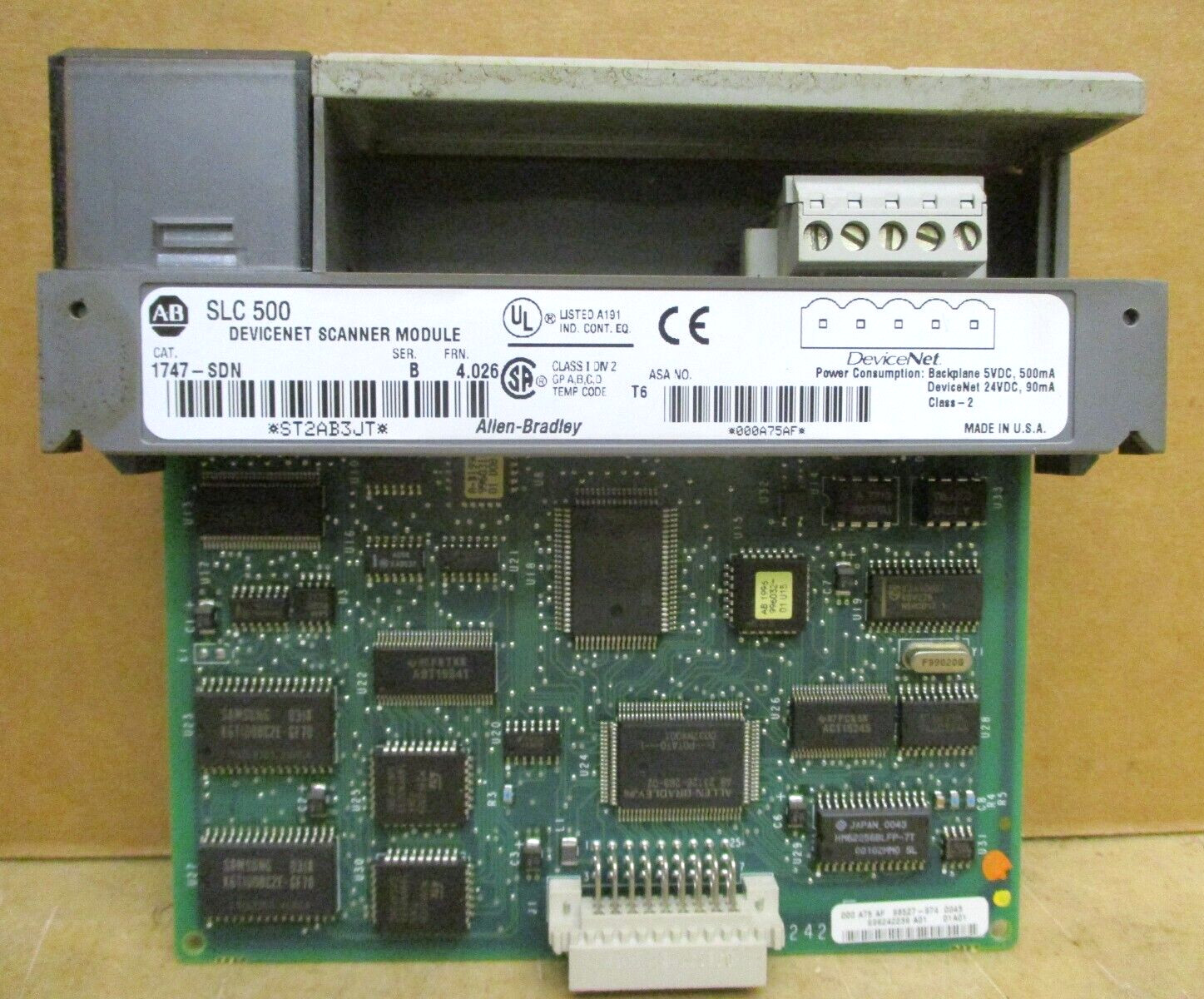 Allen-Bradley SLC 500 1746-P3 SLC 5/04 CPU 1747-L542 1747-DCM 1747-SDN 48693GN