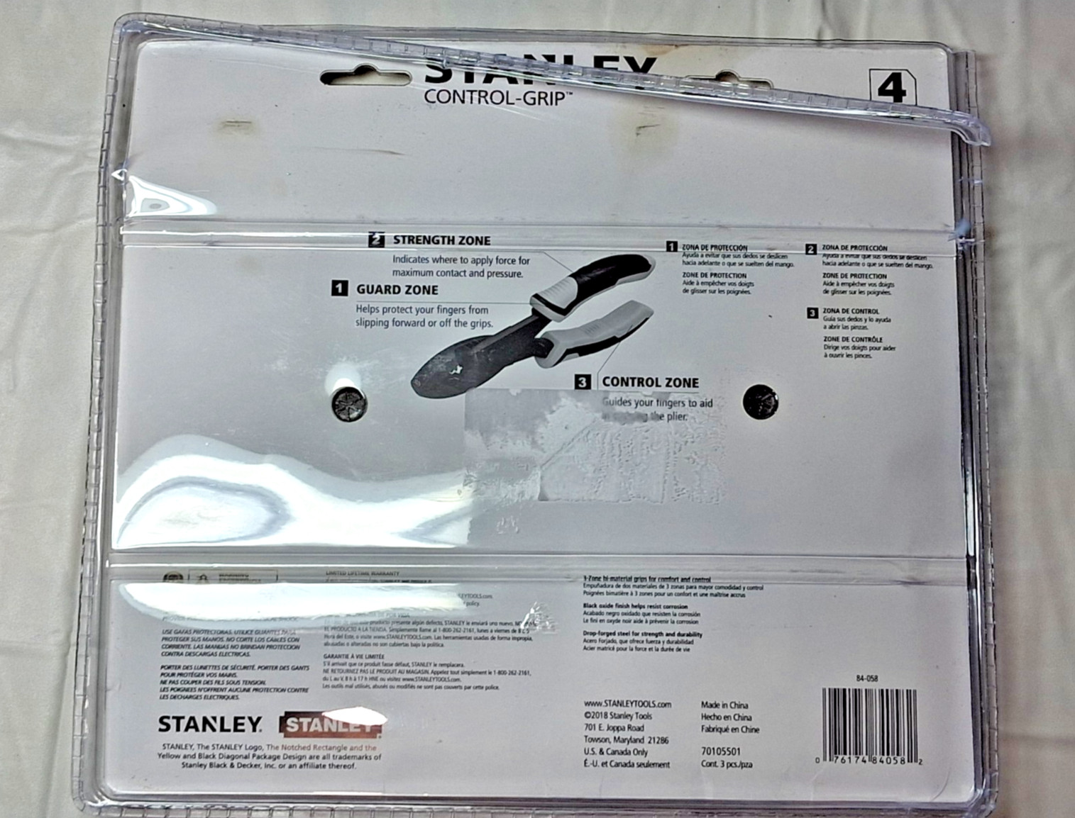 Stanley 4 Pc Plier Set Assortment 84-058