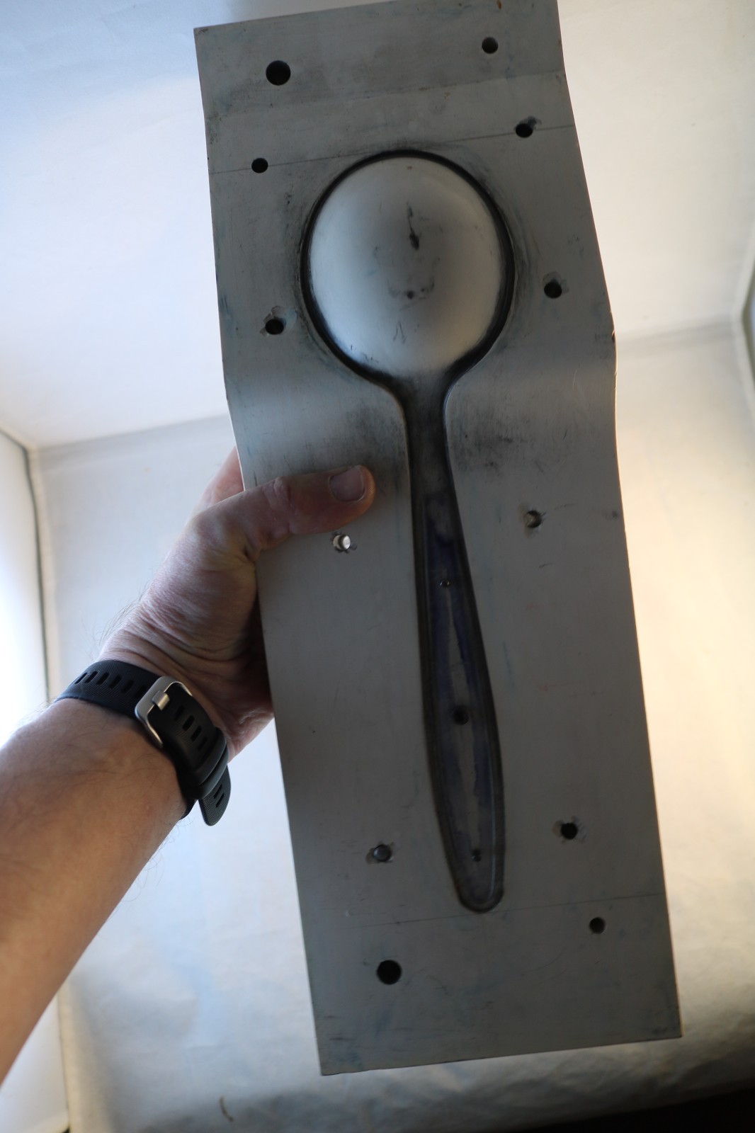 Industrial Aluminum Foundry Mold 13LB Prototype Spoon Casting Brutalist Chic Art