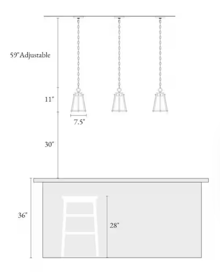 LNC A03628 Farmhouse 1-Light Oil Rubbed Bronze Seeded Glass Pendant Light Open B