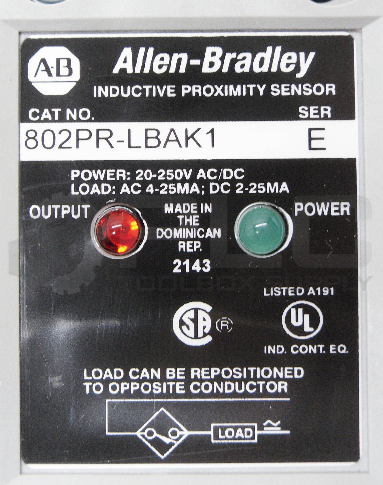 NEW ALLEN BRADLEY 802PR-LBAK1 /E INDUCTIVE PROXIMITY SENSOR 20-250V AC/DC