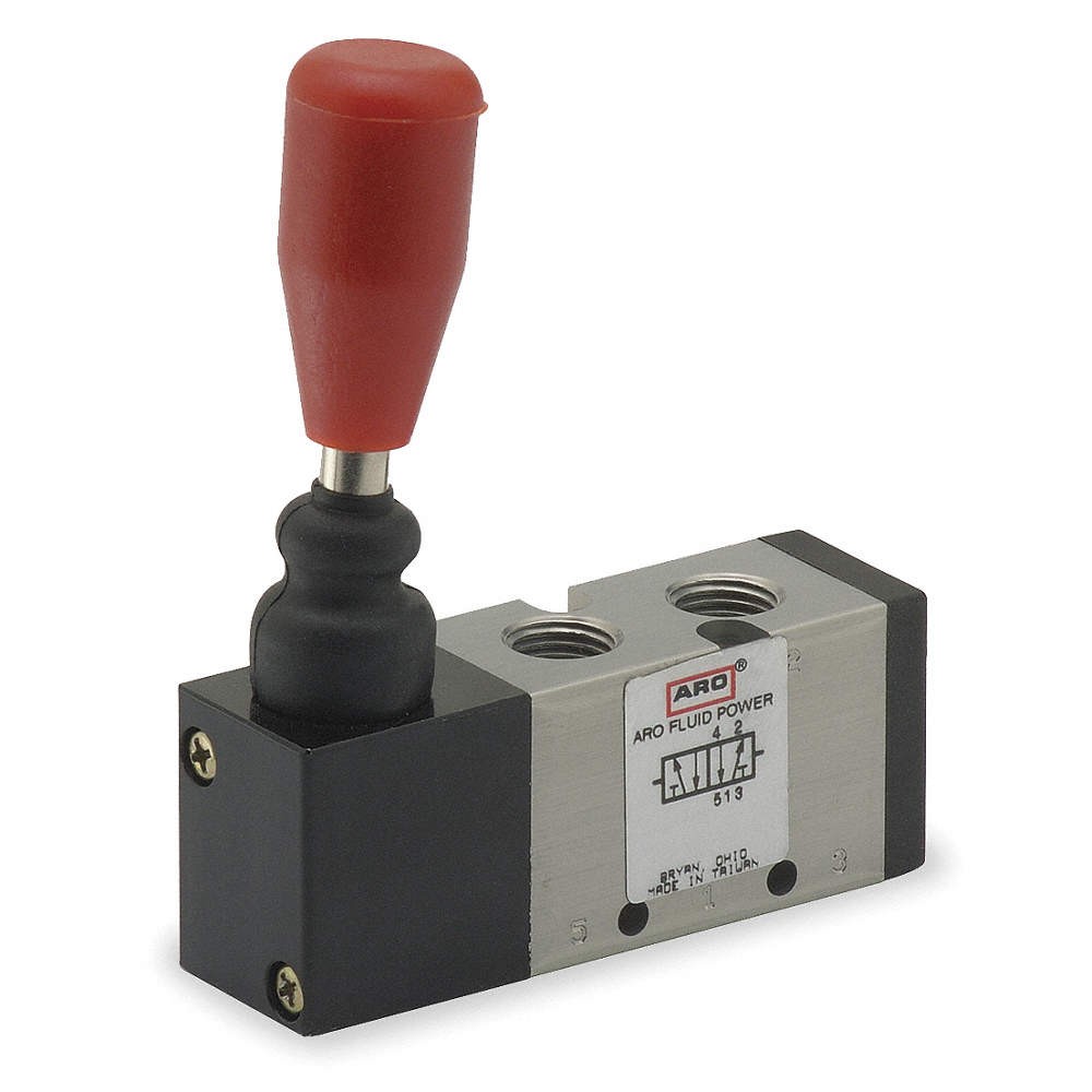 ARO M212LS-R Manual Air Control Valve, Lever, Red 4LB43