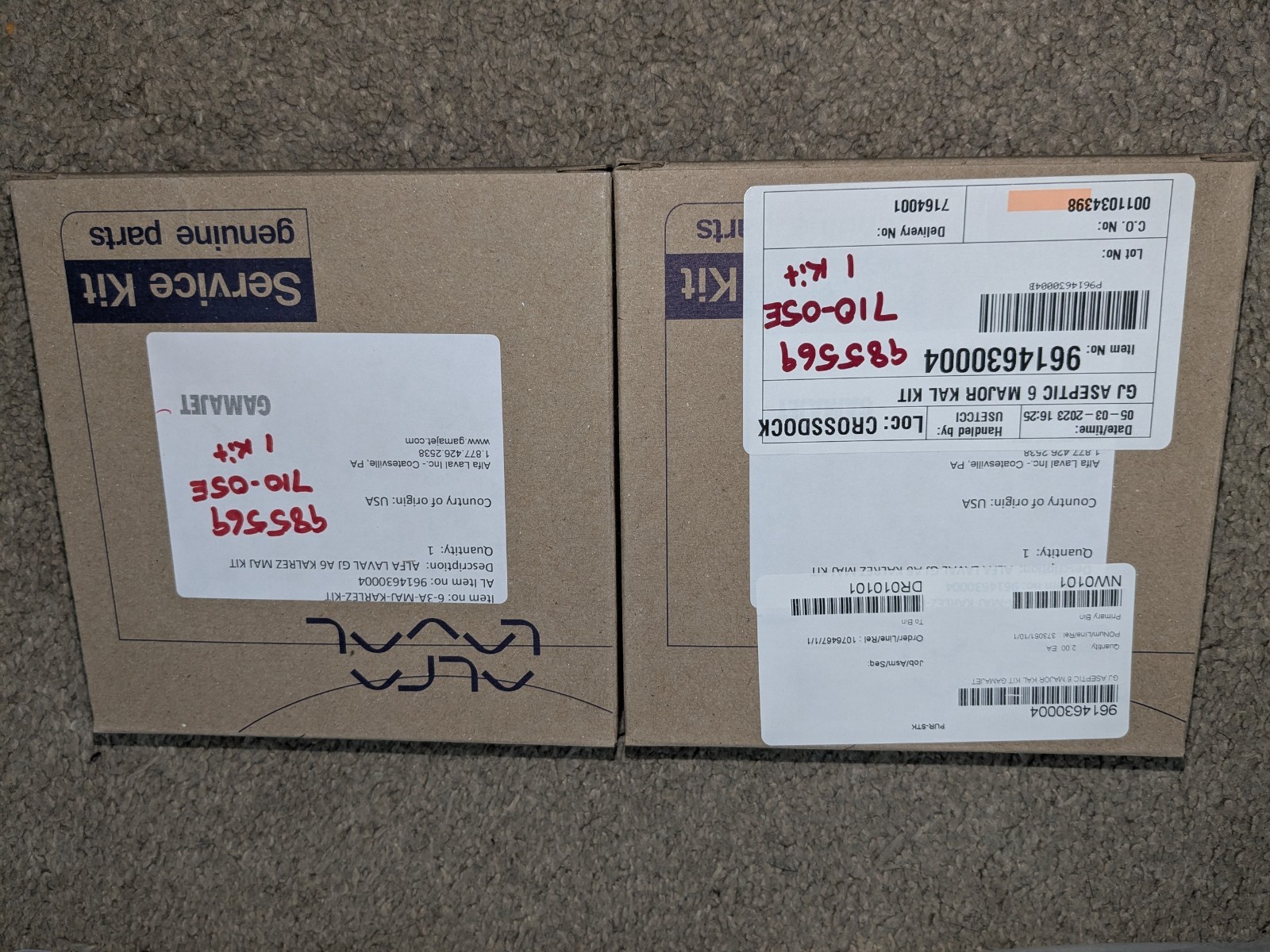 Alfa Laval Gamajet A6 Major Kalrez Service Kit 9614630004 6-3A-MAJ-KARLEZ-KIT