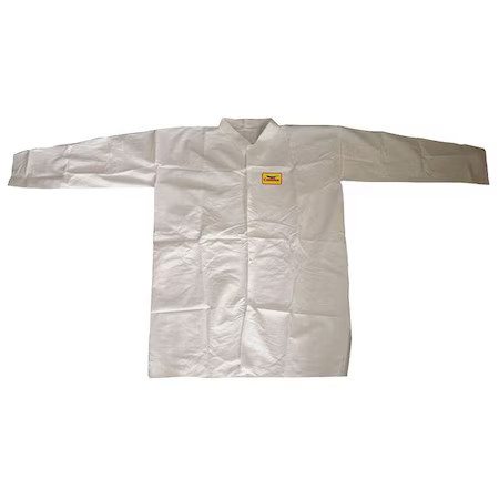Condor 30C596 Disposable Lab Coat, Snaps Closure, White, 3Xl, 30 Pk