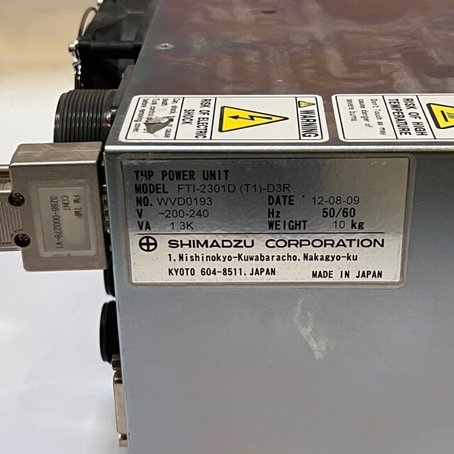 Shimadzu Corp FTI-2301D(T1)-D3R TurboMolecular Pump Power Unit