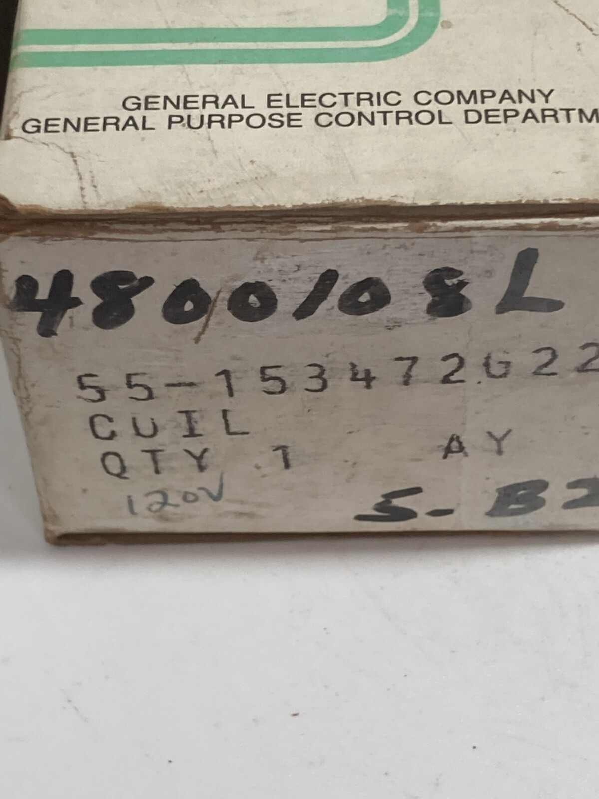 GENERAL ELECTRIC 55-153472G22 COIL 120V/60HZ 110/50HZ NIB