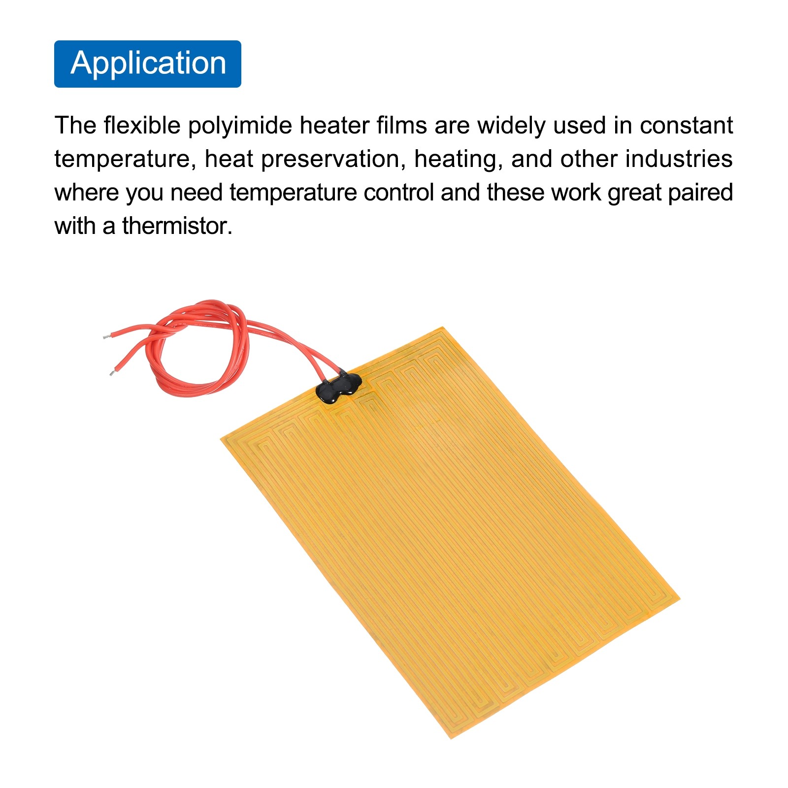 5 x Heater Film Heating Plate 24V 50W Polyimide Heat Pad Adhesive PI 135x95mm