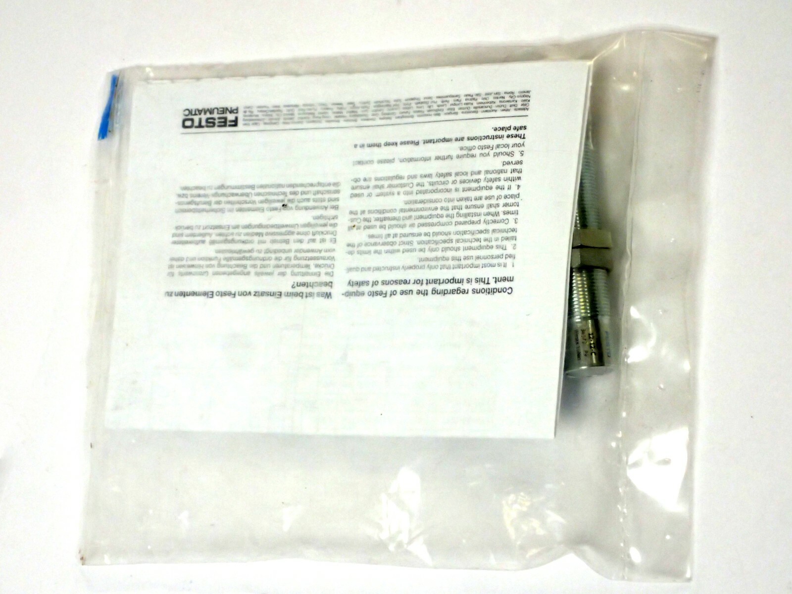 FESTO YSR-12-12C SHOCK ABSORBER 12mm STROKE 12mm BORE, SELF ADJUSTING, NOS!