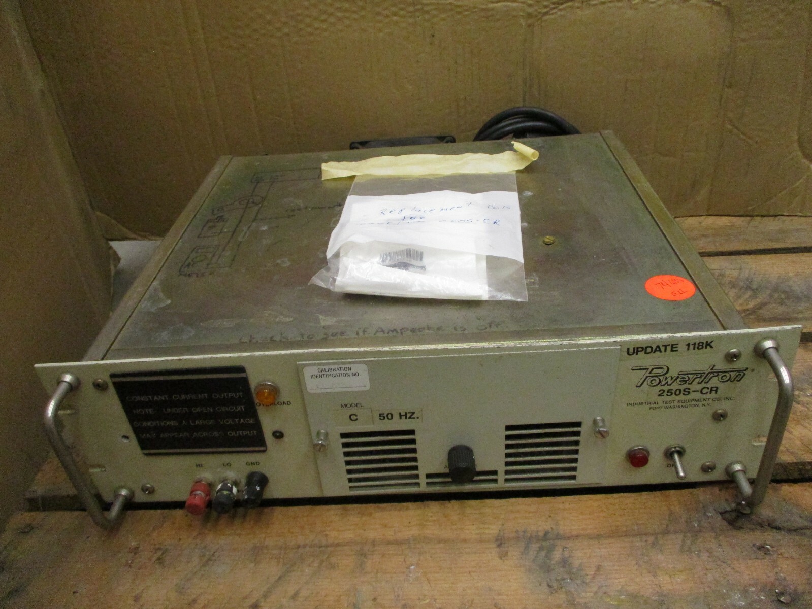 Powertron 250S-CR Industrial Test Equipment Co. A6223ELL