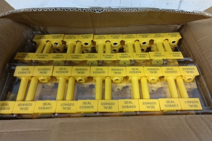 Tydenbrooks 1061065 200 Pk 3,000 Lb Breaking Strength 8 Digit Yellow Bolt Seals