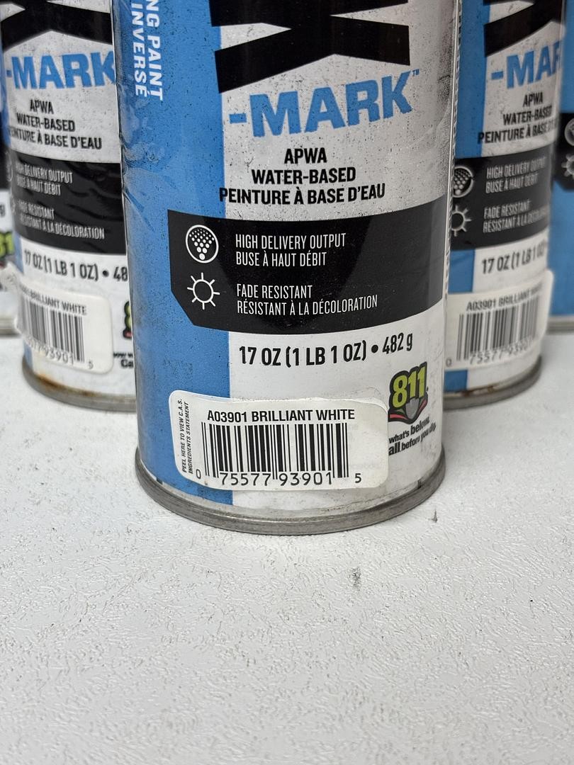 (Lot of 5) Krylon Quik Mark A03901 Apwa Brilliant White 17oz GHA-SS2