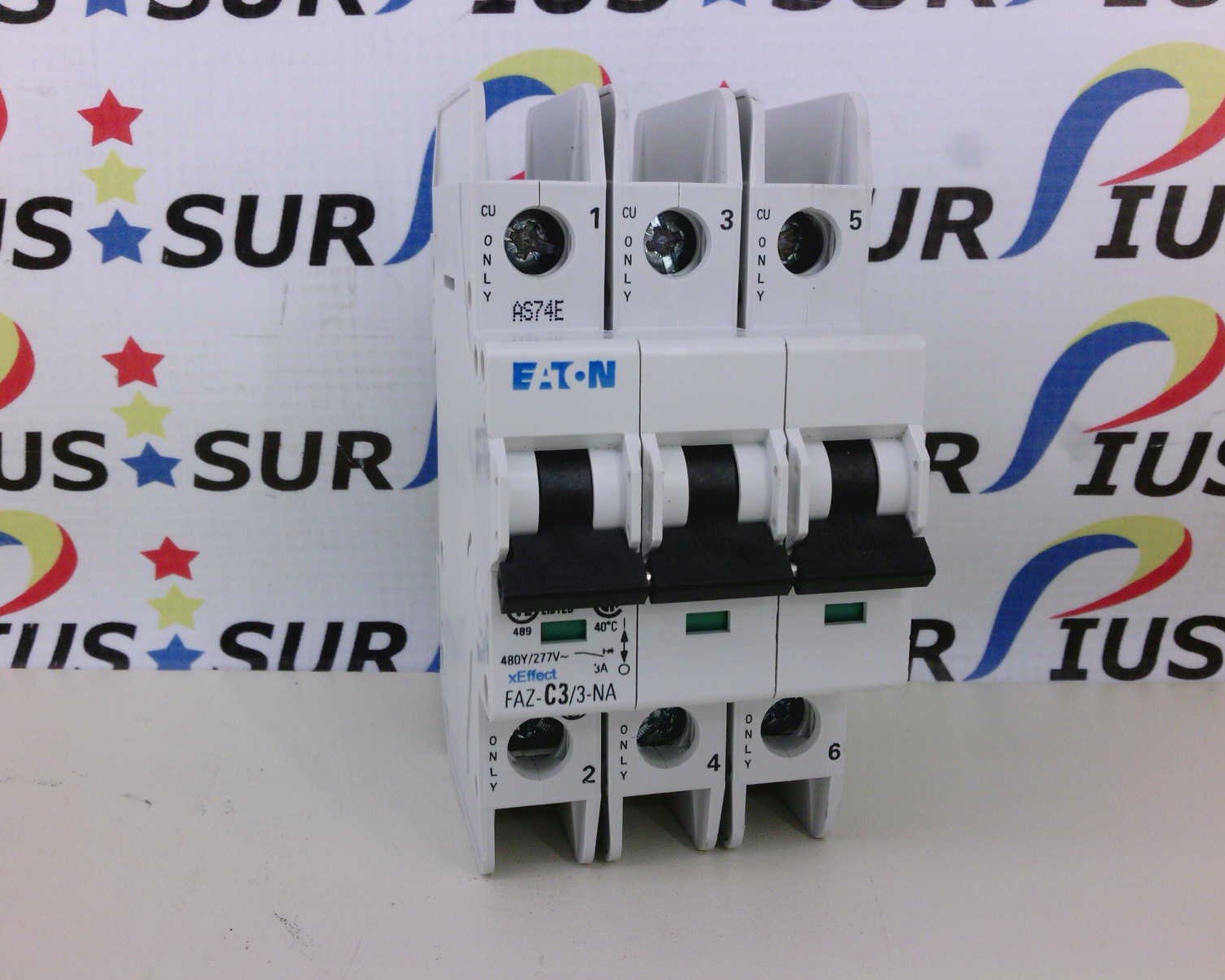 USSP Eaton FAZ-C3/3-NA Circuit Breaker 3 Pole