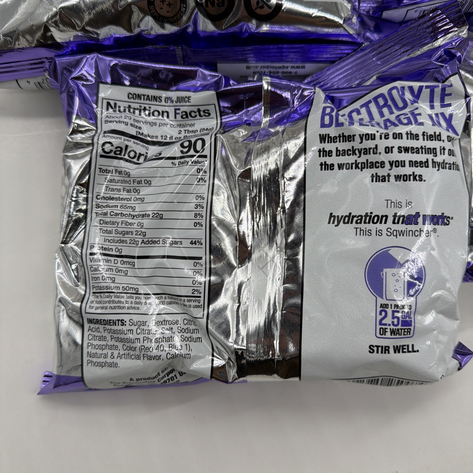 8 Pack Sqwincher 159016046 Sports Drink Mix Powder 23.83 Oz., Grape