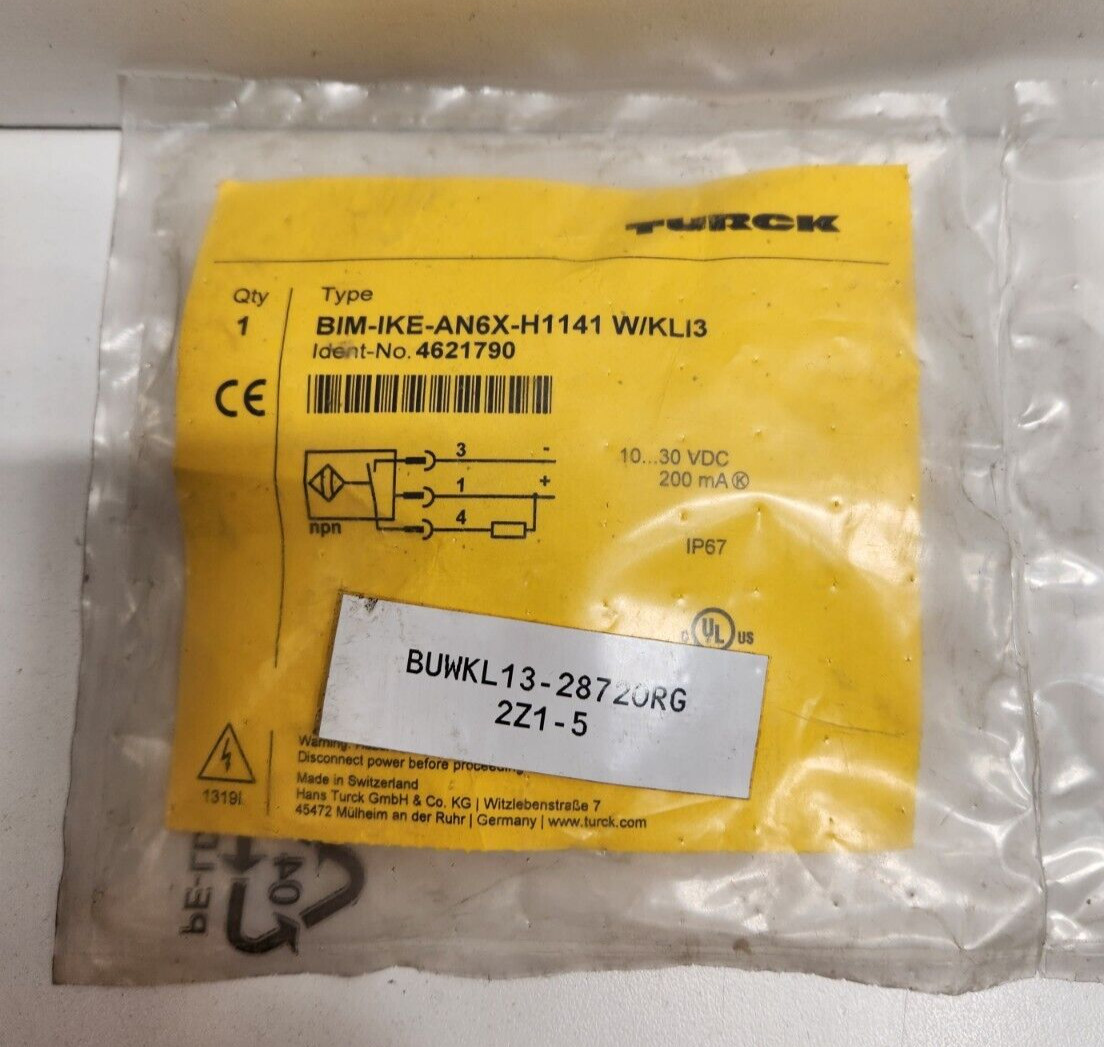 NEW OLD STOCK! TURCK 30V CYLINDER POSITION SENSOR BIM-IKE-AN6X-H1141 W/KLI3