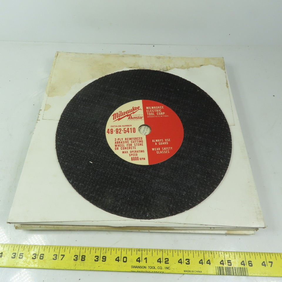 Milwaukee 49-92-5410 10-1/8″ Abrasive Cutoff Wheel For Masonry 3/4″ Arbor