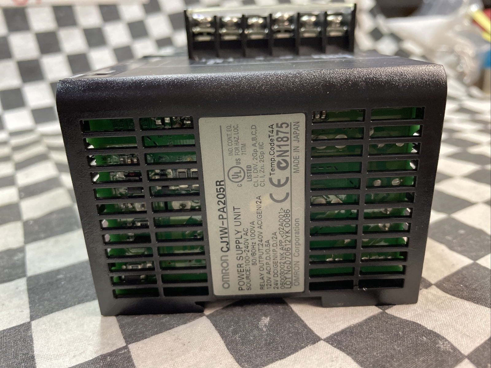 OMRON CJ1W-PA205R, CJ1M-CPU12, CJ1W-DRM21, CJ1W-V600C12, CJ1W-V600C11 CJ1W-TER01