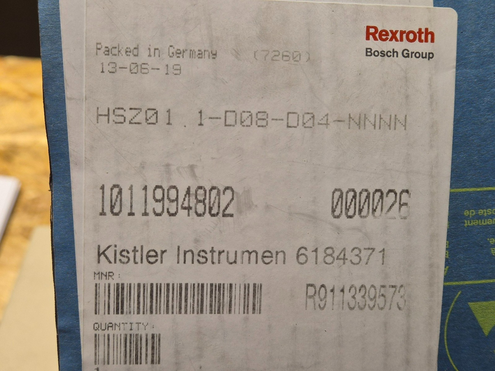 [New Other] KISTLER, Rexroth / NCFH15200300BHCG, HCS02.1E-W0028-A-03-NNNN,5847B0