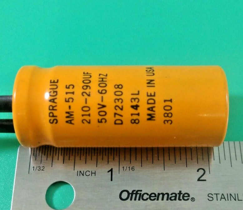 SPRAGUE AM-515 RADIAL CAPACITOR 210-290uF 50V 60Hz