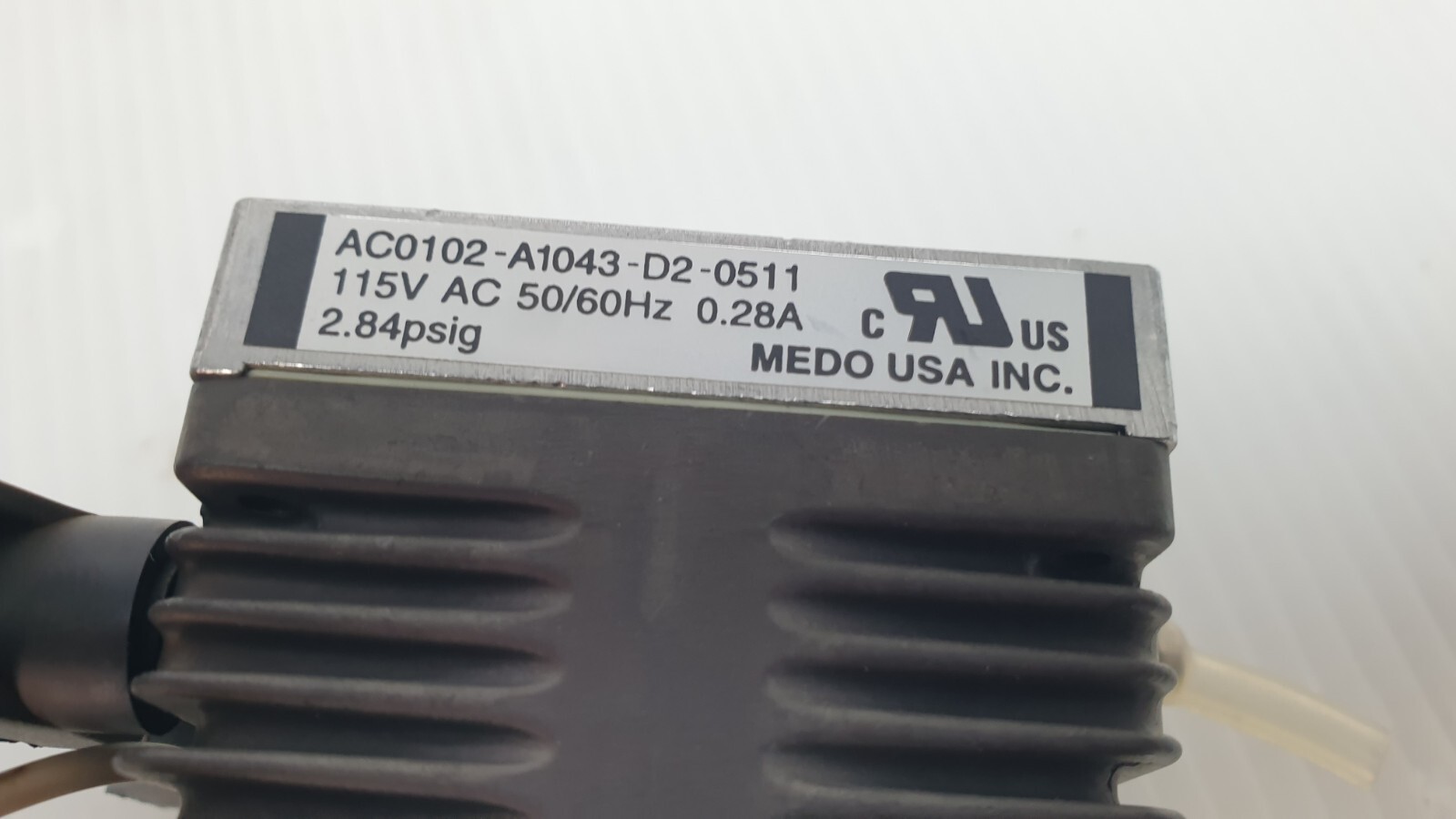Medo USA Inc. AC0102-A1043-D2-0511 Pump – 115V AC 50/60Hz 0.28A, 2.84psig | Used
