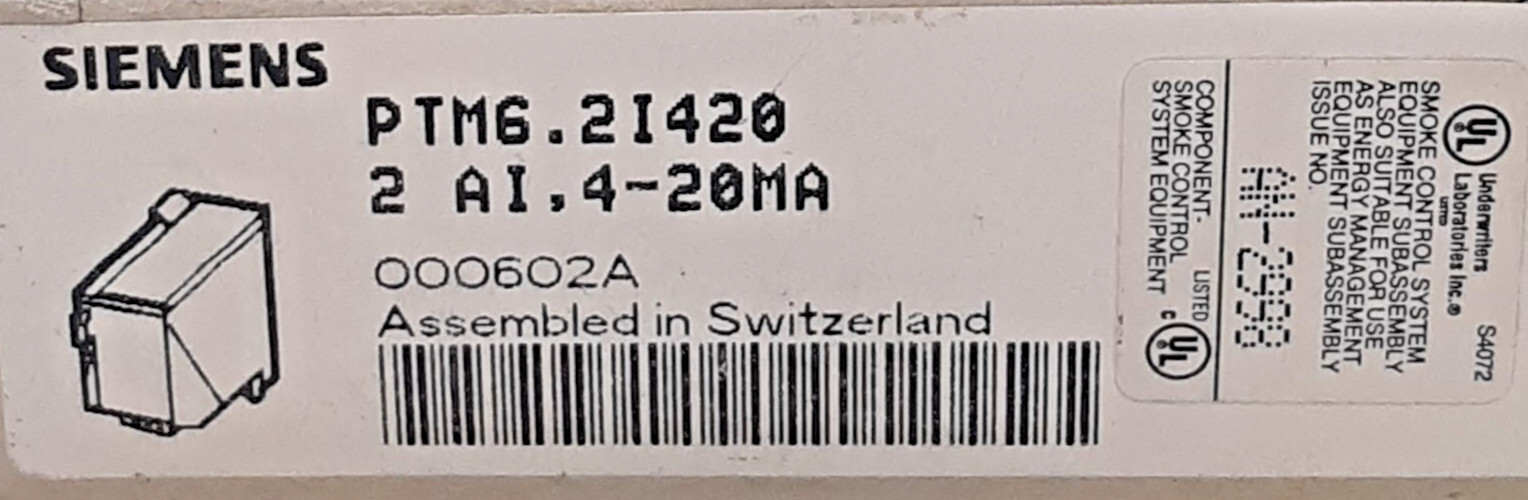 Siemens PTM6.2I420 Termination Module