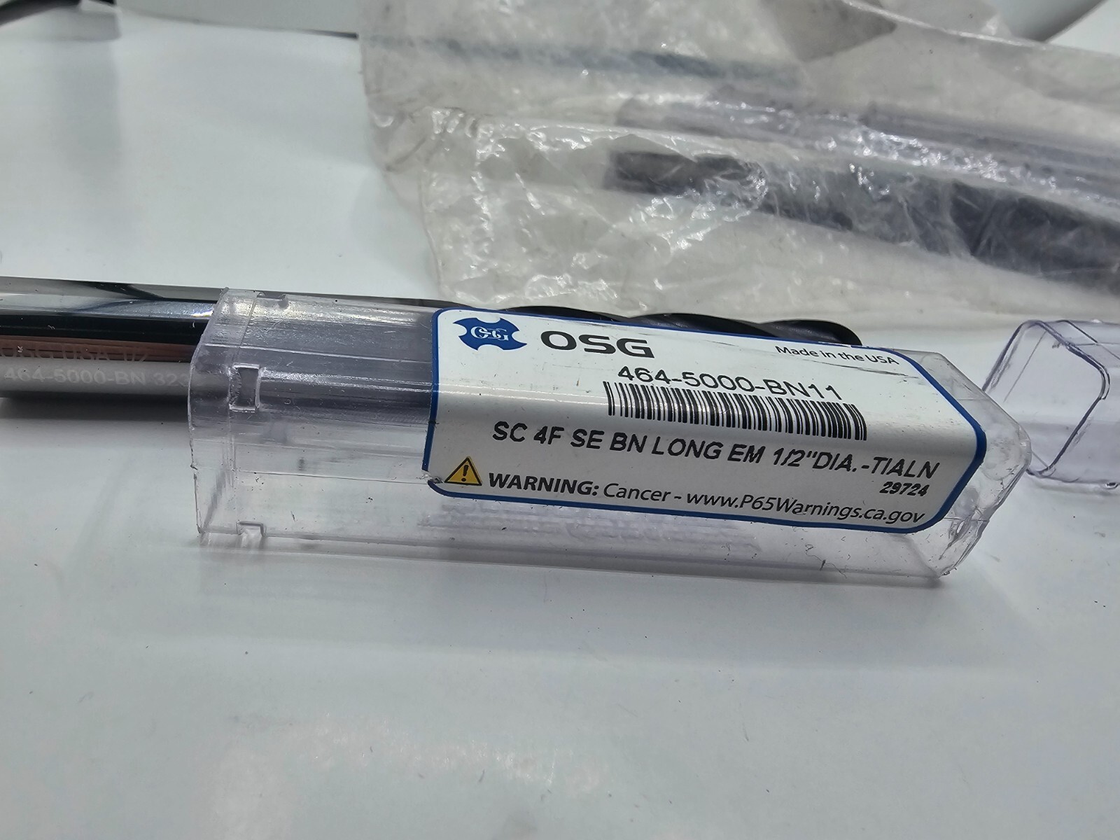 OSG 1/2″ Diam, 2″ LOC, 4 Flute Solid Carbide Ball End Mill 464-5000-BN11