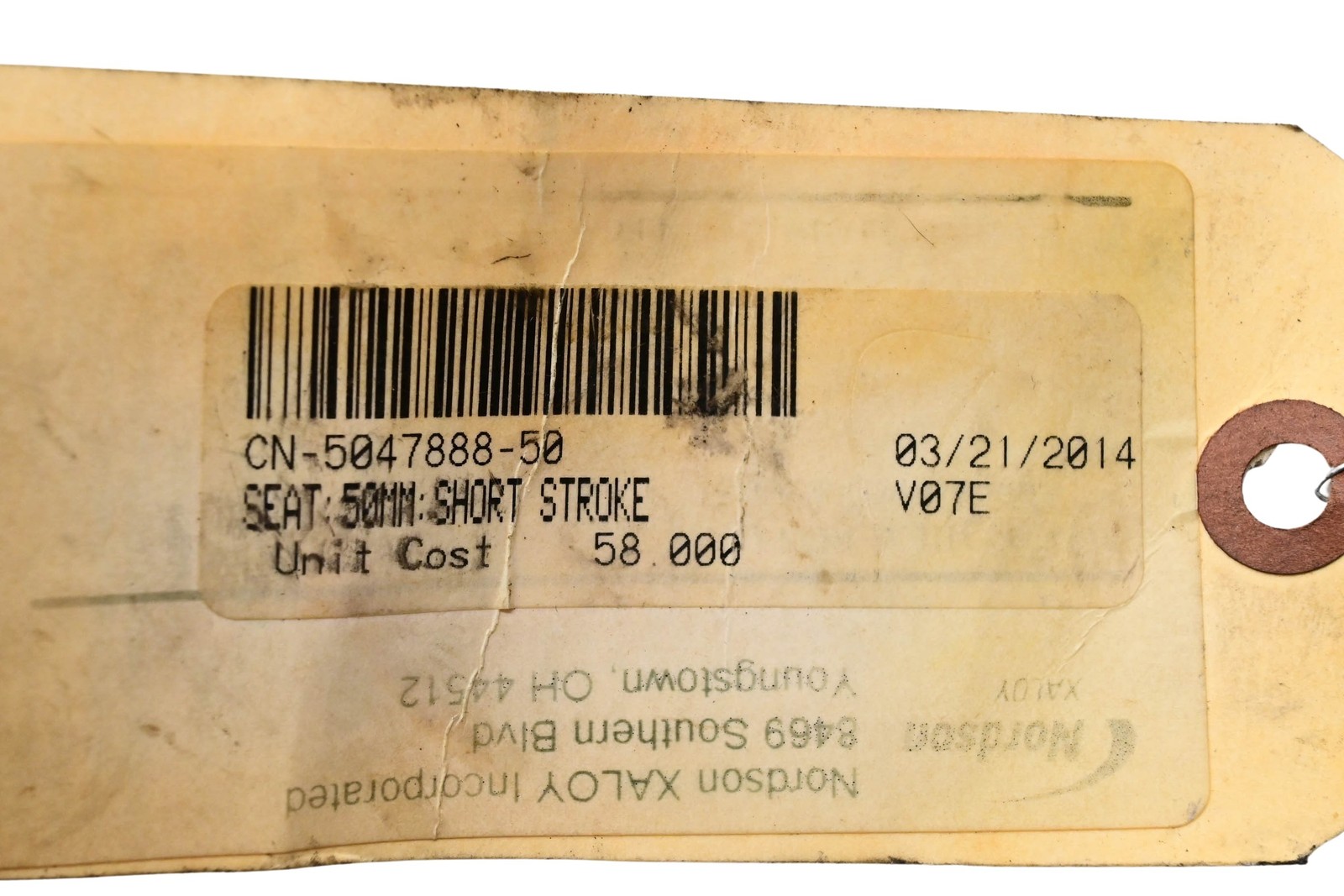 Cincinnati Milacron 5047888-50 Short Stroke Seat 50mm NOS