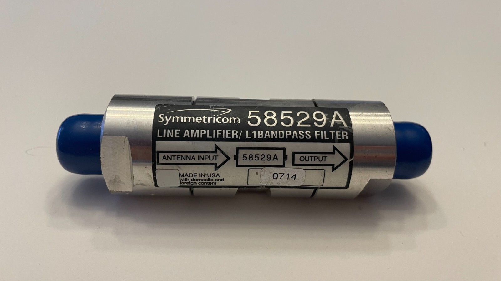 SYMMETRICOM 58529A LINE AMPLIFIER-L1BANDPASS FILTER
