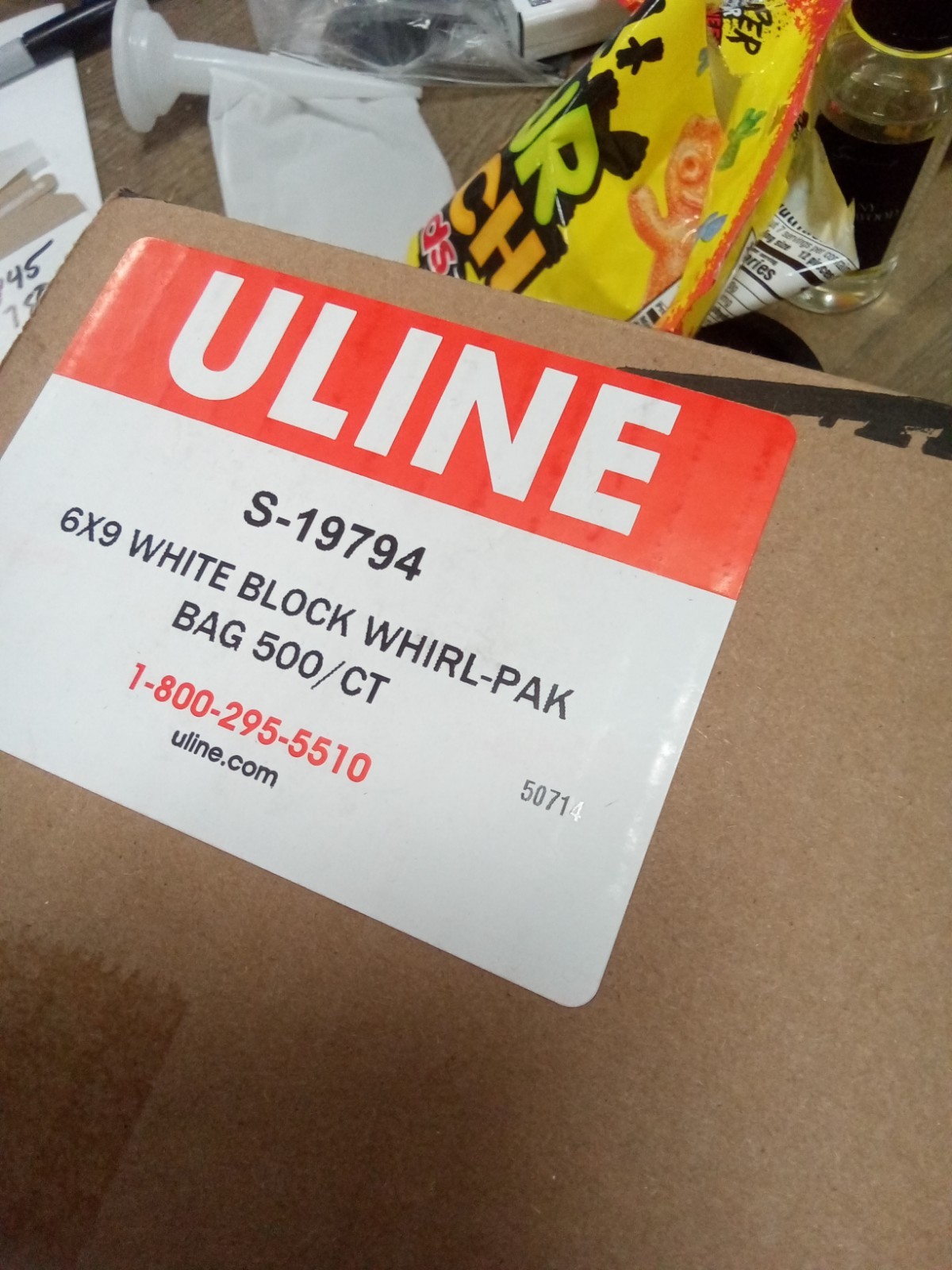(QTY 500) Whirl-Pak B01297 Sampling Bag Polyethylene 24 Oz. 3 mil Thick, 573